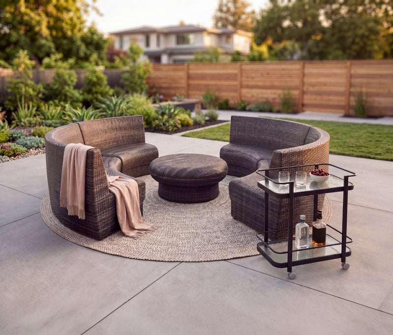 Woodard Genie outdoor furniture in a real setting