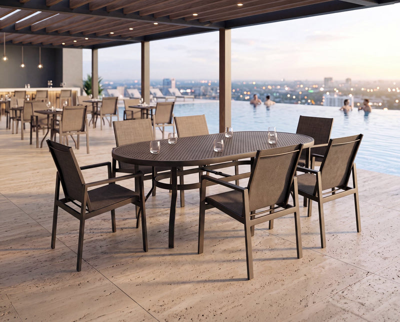 Woodard Hudson outdoor furniture in a real setting