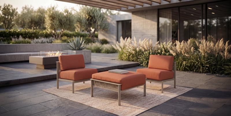 Woodard Jax outdoor furniture in a real setting