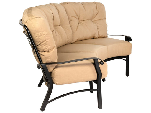 Woodard Cortland Crescent Sofa, angle view