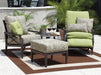 Woodard Andover Recliner, on a patio with matching pieces