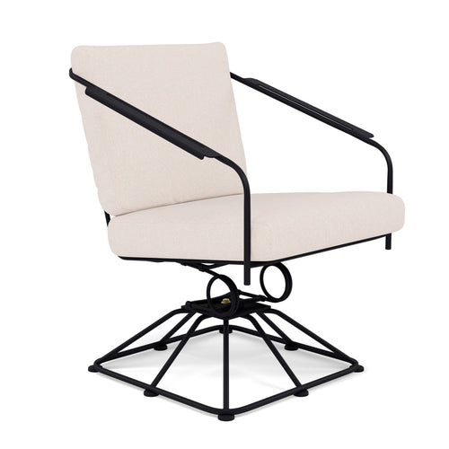 Woodard Reed Swivel Dining Arm Chair