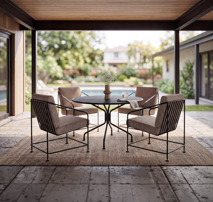 Woodard Reed Swivel Dining Arm Chair