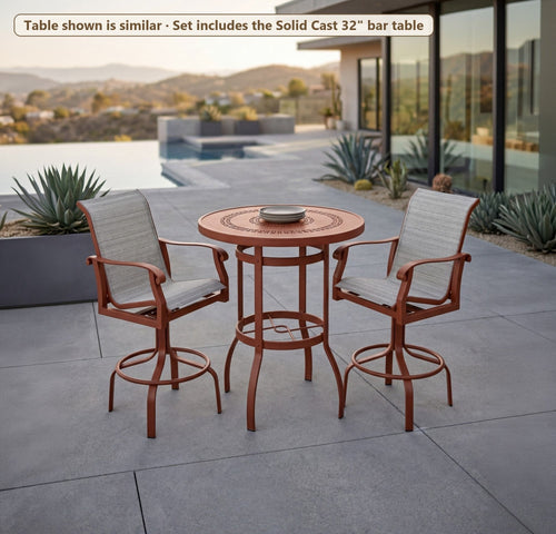 Woodard Cortland Sling 3-Piece Bar Set
