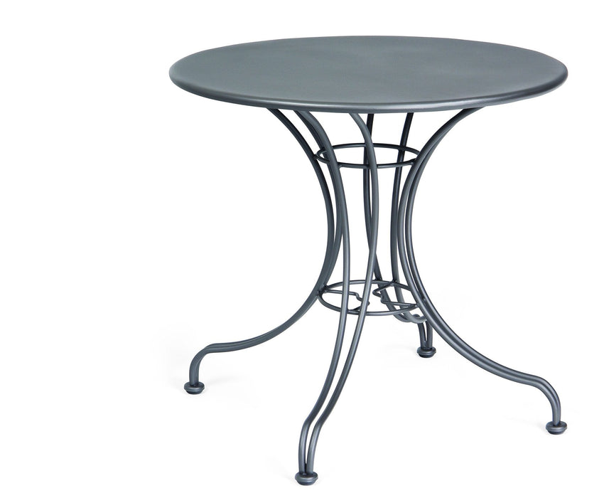 Woodard Solid Top Universal Base Iron Table, 30" Round Bistro