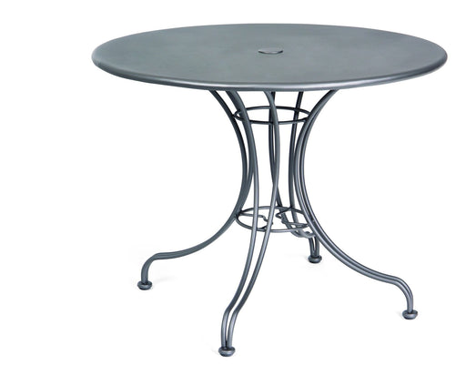 Woodard Solid Top Universal Base Iron Table, 36" Round Dining
