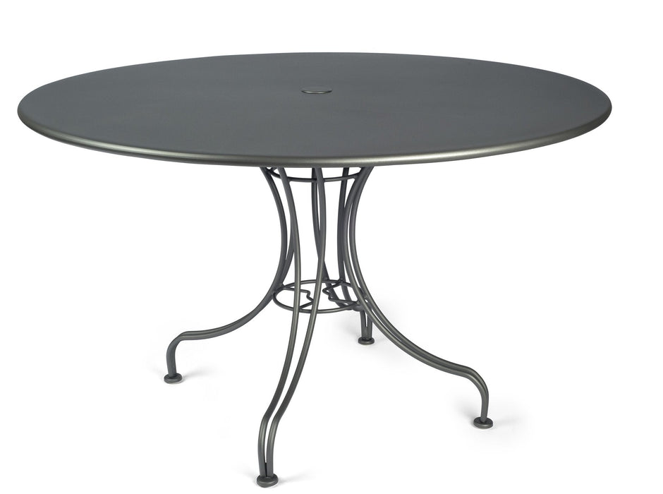 Woodard Solid Top Universal Base Iron Table, 48" Round Dining