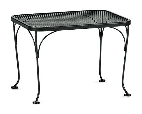 Wrought Iron Mesh Rectangular Side Table (included)