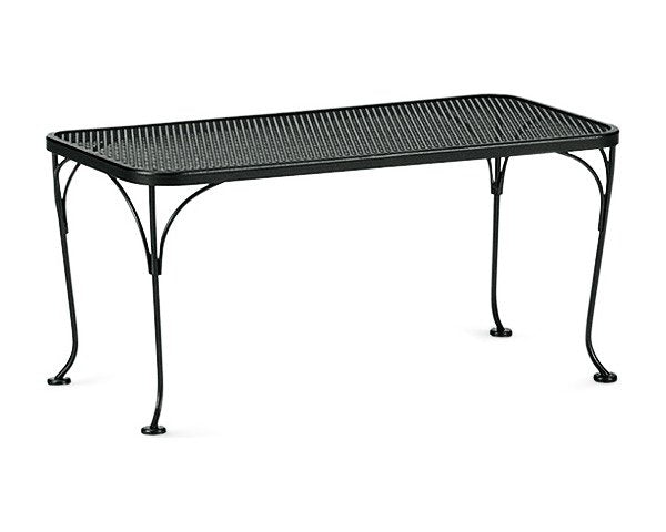 Woodard Wrought Iron Mesh Rectangular Coffee Table