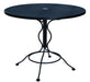 Woodard Wrought Iron Mesh Top Round Umbrella Table, 36" Round Bistro