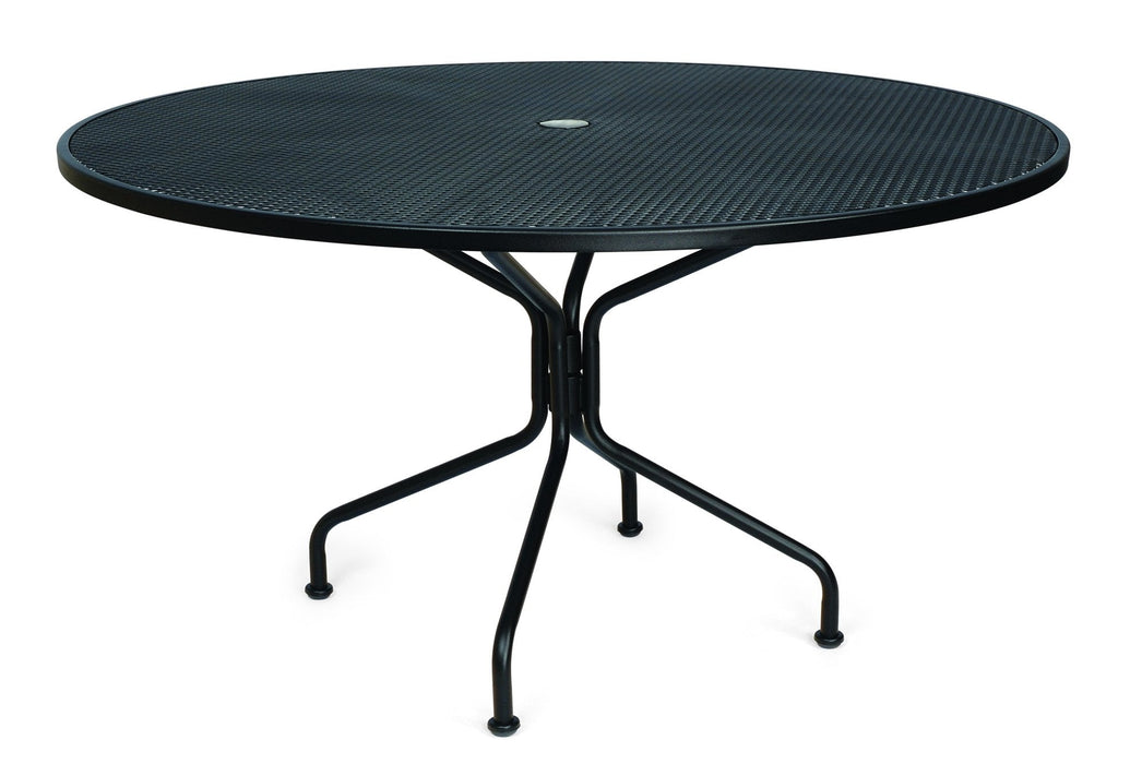 Woodard Premium Mesh Top 8-Spoke Umbrella Dining Table, 54" Round