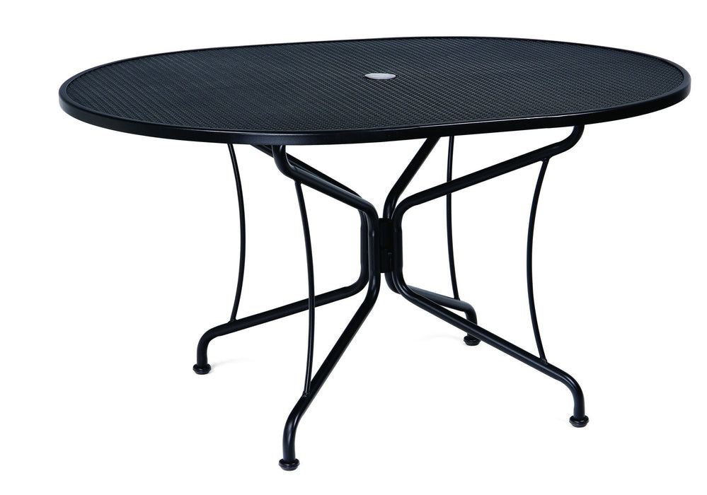 Premium Mesh Top 42" x 54" Oval 8-Spoke Umbrella Table (included)