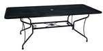 Woodard Premium Mesh Top 8-Spoke Umbrella Dining Table, 42" x 84" Rectangular