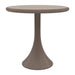 Woodard Profile Sintered Stone Umbrella Dining Table, 30" Round Pedestal, Light Travertine top