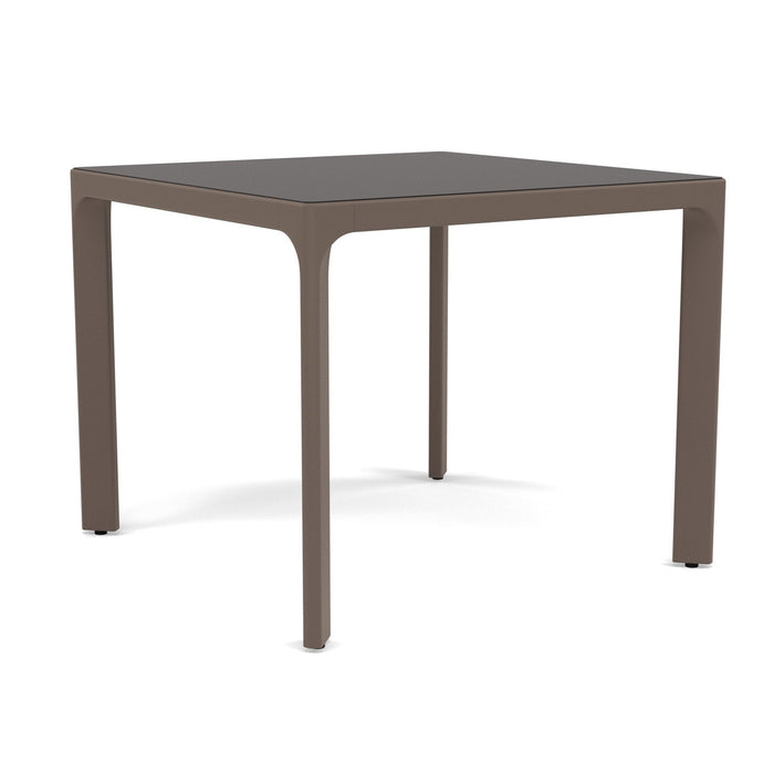 Woodard Profile Sintered Stone Umbrella Dining Table, 36" Square, Dark Grey top