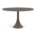 Woodard Profile Sintered Stone Umbrella Dining Table, 48" Round Pedestal, Dark Grey top