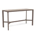 Woodard Profile 28" x 72" Sintered Stone Bar & Counter Table, Bar Height, Light Travertine top