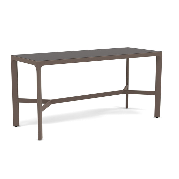 Woodard Profile 28" x 72" Sintered Stone Bar & Counter Table, Counter Height, Dark Grey top