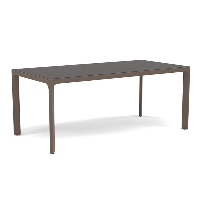 Woodard Profile Sintered Stone Umbrella Dining Table, 36" x 72" Rectangular, Dark Grey top