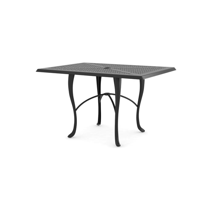 Woodard Hampton Top Cabriole Base Umbrella Dining Table, 36" x 48" Rectangular