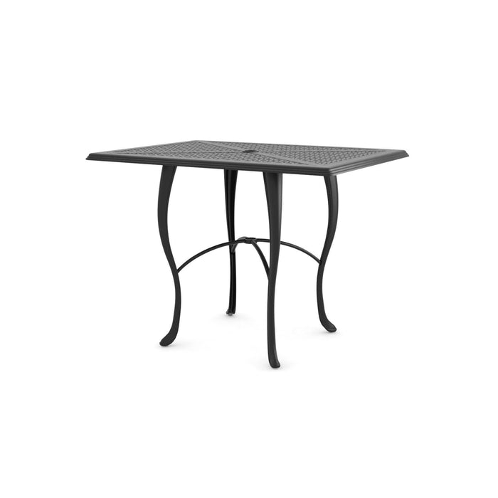 Woodard Hampton Top Cabriole Base Counter Height Umbrella Table, 36" x 48" Rectangular