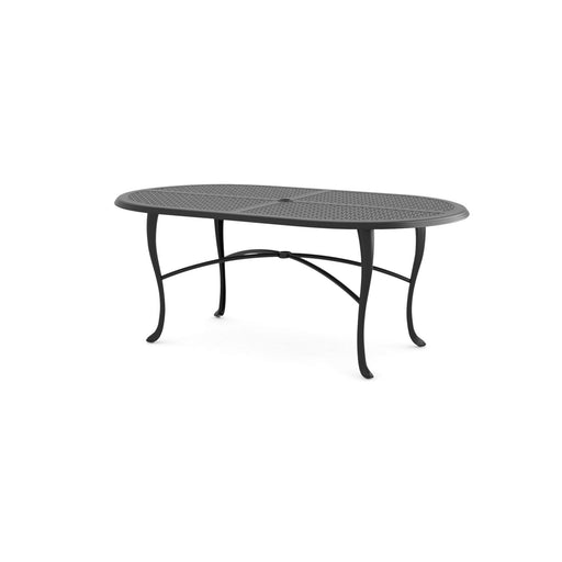 Woodard Hampton Top Cabriole Base Umbrella Dining Table, 42" x 72" Oval