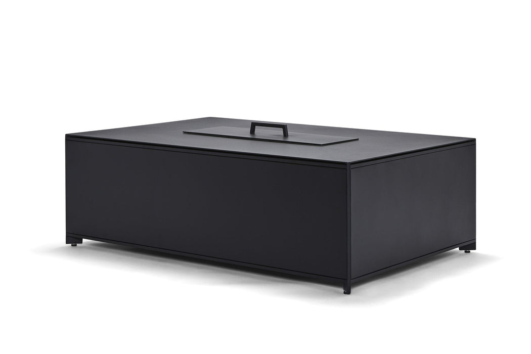 Woodard Essence Solid Panel Coffee Height Fire Table, 41.75" x 60" Rectangular
