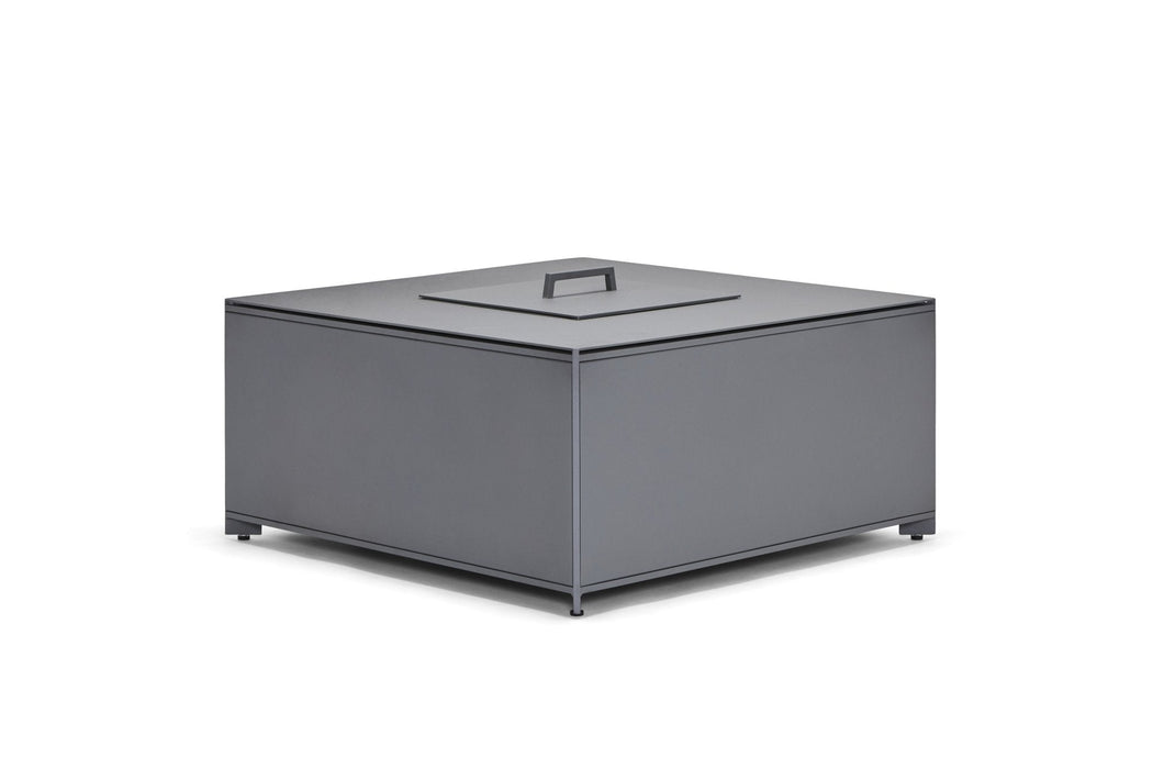 Woodard Essence Solid Panel Coffee Height Fire Table, 41.75" Square
