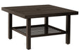 Woodard Tri-Slat Top Elite Base Coffee Table, 36" Square