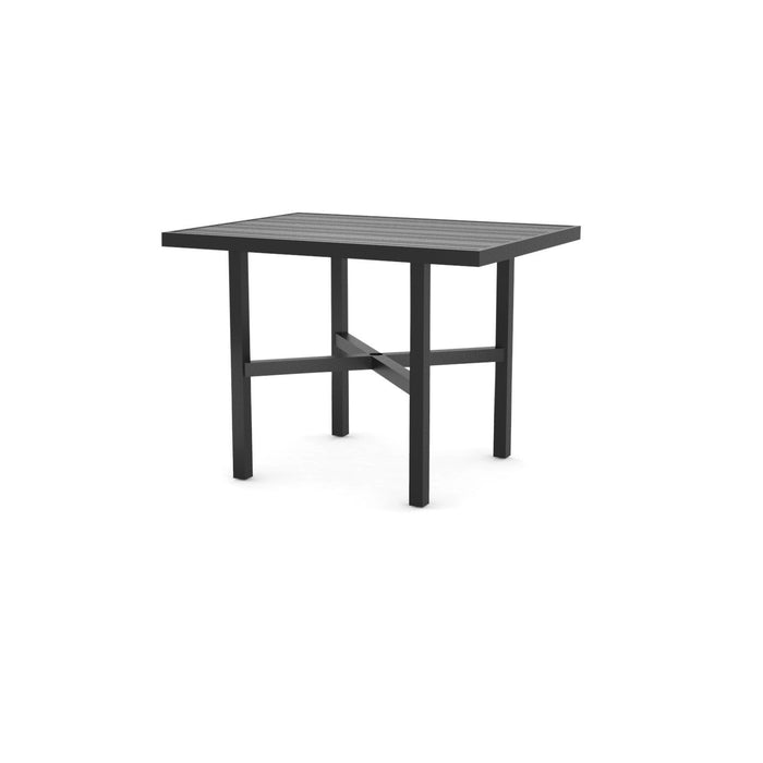 Woodard Tri-Slat Top Elite Base Bar & Counter Table, 36" x 48" Rectangular Counter Height