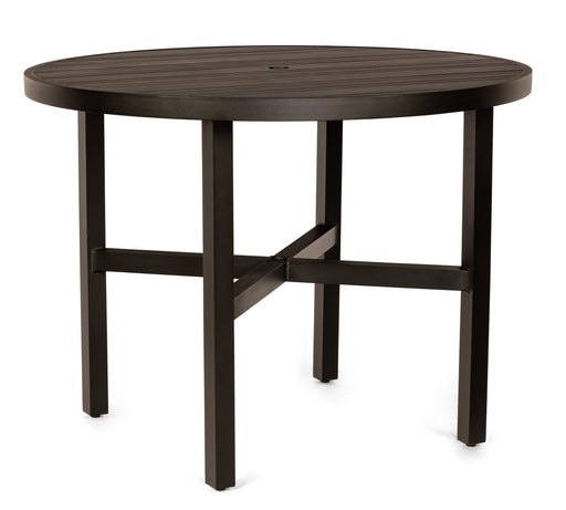 Woodard Tri-Slat Top Elite Base Bar & Counter Table, 48" Round Counter Height