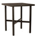 Woodard Tri-Slat Top Elite Base Bar & Counter Table, 36" Square Bar Height