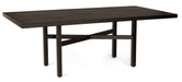 Woodard Tri-Slat Top Elite Base Umbrella Dining Table, 42" x 84" Rectangular