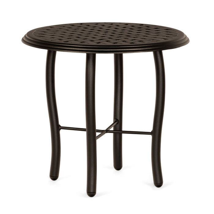 Woodard Thatch Top Tribeca Base Side Table, 22" Round