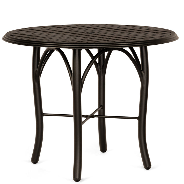 Woodard Thatch Top Tribeca Base Umbrella Dining Table, 36" Round Bistro