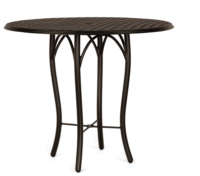 Woodard Thatch Top Tribeca Base Bar Height Umbrella Table, 36" Round
