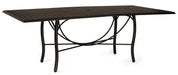 Woodard Thatch Top Tribeca Base Umbrella Dining Table, 42" x 84" Rectangular