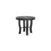 Woodard Tri-Slat Top Carson Base Side Table, 22" Round