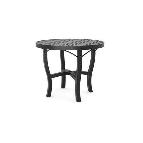 Woodard Tri-Slat Top Carson Base Umbrella Dining Table