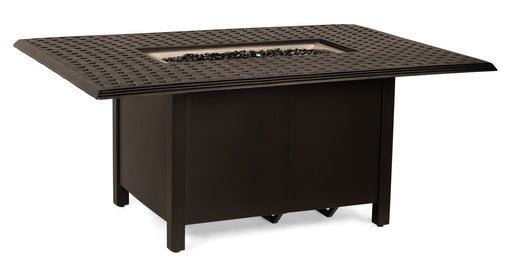 Woodard Thatch 42" x 60" Rectangular Chat Height Fire Table, Default