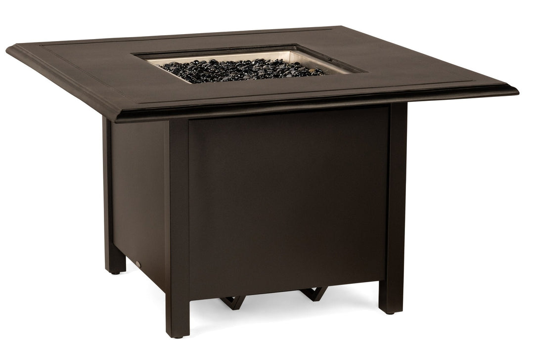 Woodard Solid Cast 42" Square Chat Height Fire Table, Default
