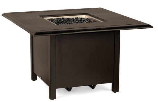 Woodard Solid Cast 42" Square Chat Height Fire Table, Default
