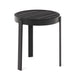 Woodard Tri-Slat Top Elite Base Side Table, 16" Round Stacking