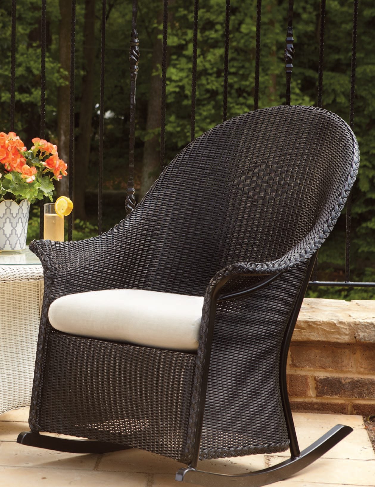Universal Loom high back porch rocker