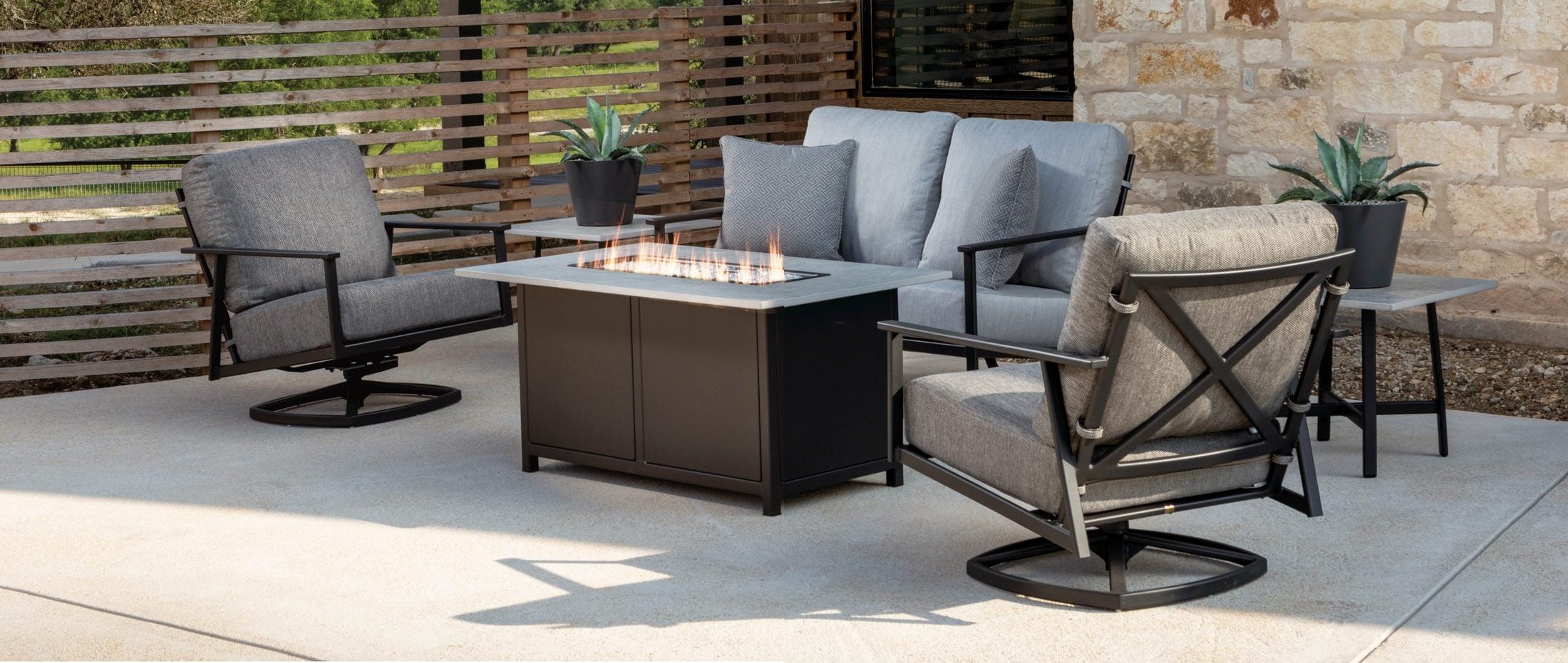 Marin loveseat and swivel rockers
