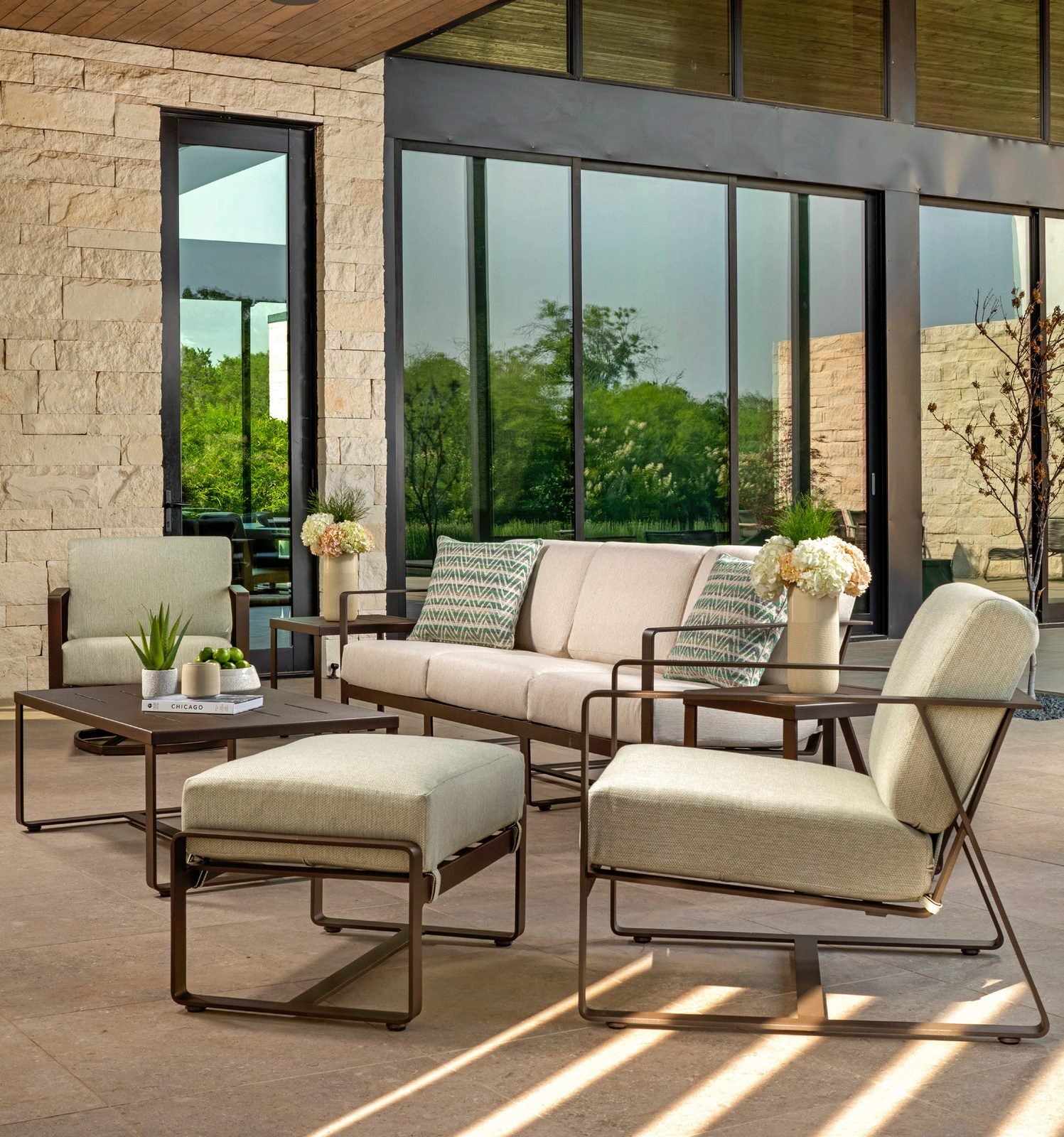 Horizon loveseat and ottoman